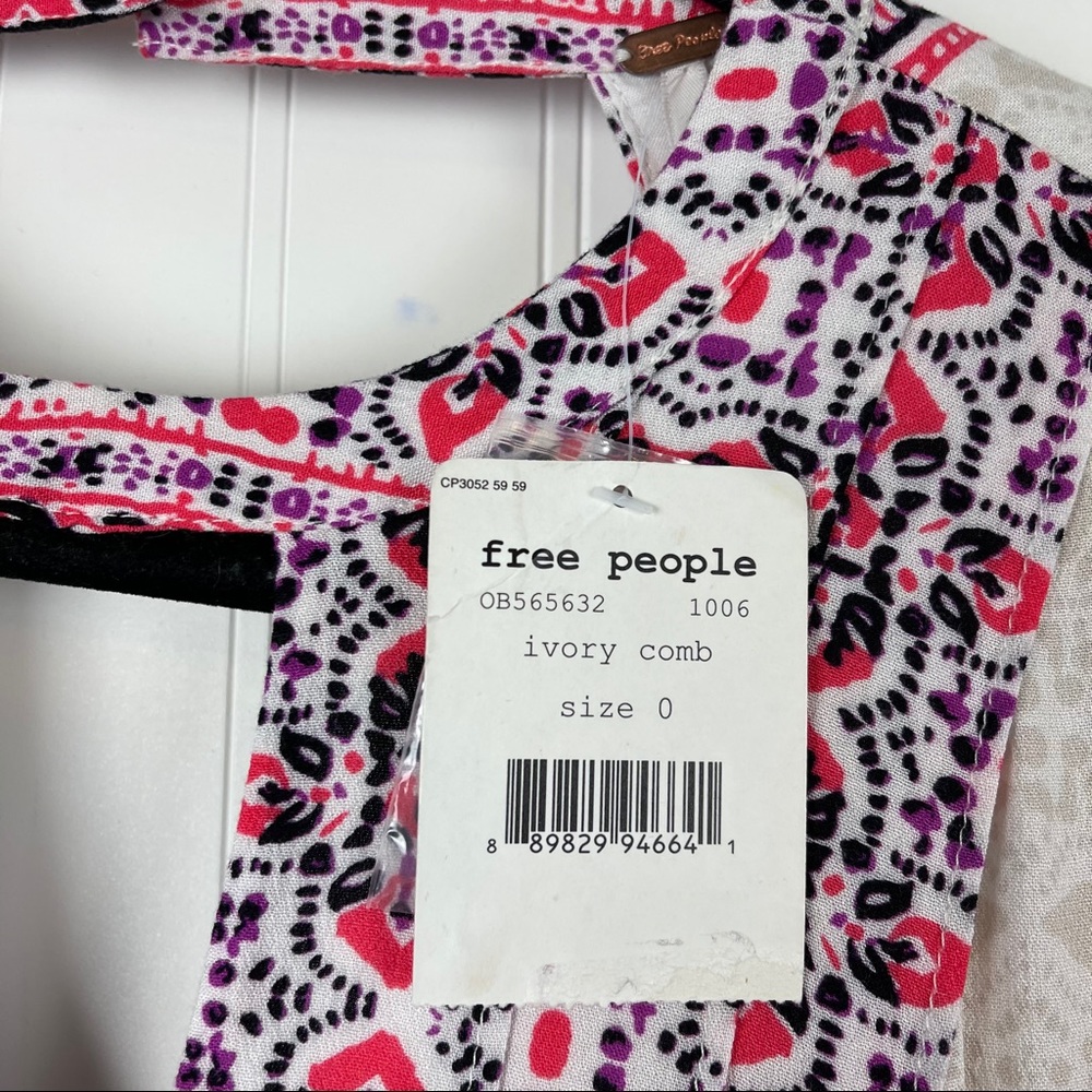 FREE PEOPLE Teagen Boarder Printed Mini Dress - Picture 4 of 6